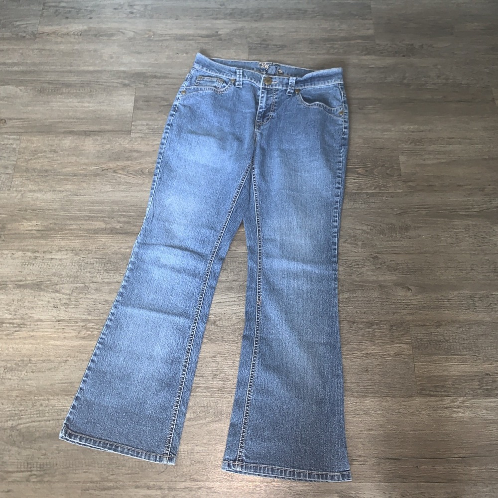 Duplex by Tyte Womens Straight Leg Denim Jeans Dark Blue Wash Size 10P
